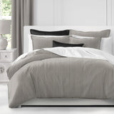 Cruz Ticking Stripes Black-Linen Coverlet Set