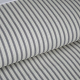 Cruz Ticking Stripes Gray-Ivory Coverlet Set