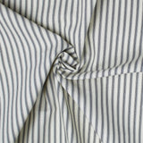 Cruz Ticking Stripes Gray-Ivory Coverlet Set