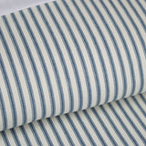 Cruz Ticking Stripes Indigo-Ivory Coverlet Set