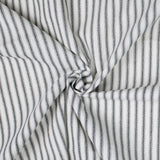 Cruz Ticking Stripes White-Black Coverlet Set
