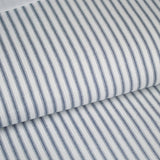 Cruz Ticking Stripes White-Navy Coverlet Set