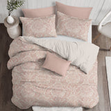 Damaskus Linen Blush Coverlet Set