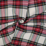 Royal Plaid Ivory-Red Duvet Cover Set