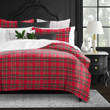 Royal Plaid Red Duvet Cover Set
