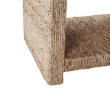 Beach House Style Burkhard 24" Side Table with Grass Rope Accent