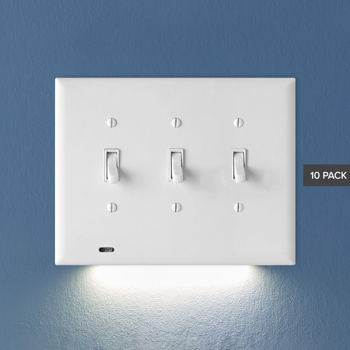 Toggle Switchlight For Triple Gang Switches - White