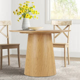 Saigong 42" Oak Round Dining Table