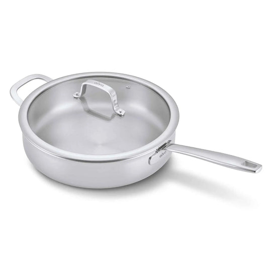 5-Ply Stainless Sauté Pan with Lid, 4-Qt