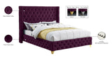 Savan Velvet Bed: Luxurious Black Upholstered Design with Deep Tufting and Customizable Legs