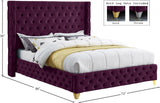 Savan Velvet Bed: Luxurious Black Upholstered Design with Deep Tufting and Customizable Legs