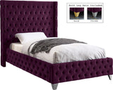 Savan Velvet Bed: Luxurious Black Upholstered Design with Deep Tufting and Customizable Legs