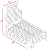 Sedona Contemporary Tufted Velvet Bed with Chrome Legs – Elegant Design for Modern Bedrooms