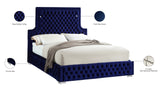 Sedona Contemporary Tufted Velvet Bed with Chrome Legs – Elegant Design for Modern Bedrooms