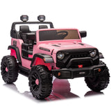 24V 2-Seater Kids Remote Control Ride On Car, 4-Wheel Suspension, and Bluetooth, Toys Car for Ages 3+, 47" L x 31.5" W x 32" H, Pink