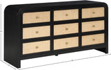 Siena Dresser – Elevate Your Bedroom with Elegant Cane Drawers and Stunning Ash Veneer Finish