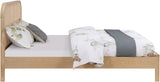 Siena Mid-Century Modern Bed with Elegant Cane Headboard and Durable Ash Wood for Timeless Style