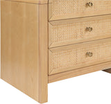 Siena Night Stand - Elegant Mid-Century Design with Cane Drawers and Durable Ash Wood Construction
