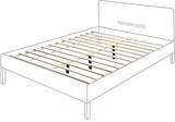 Siena Mid-Century Modern Bed with Elegant Cane Headboard and Durable Ash Wood for Timeless Style