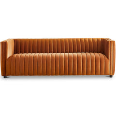 Dominic Channel Tufted Velvet Sofa