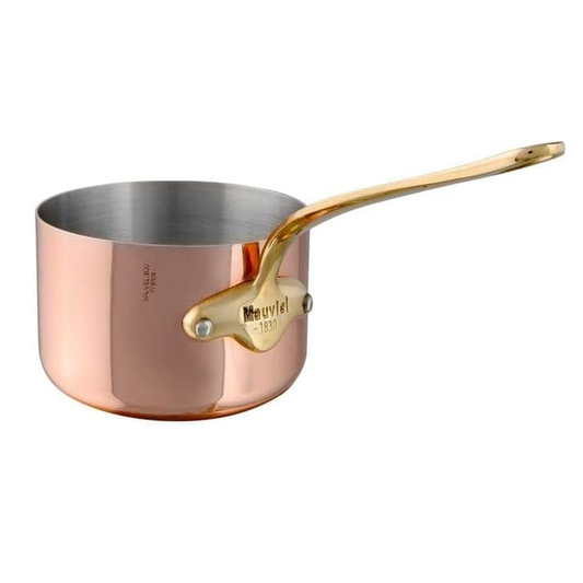 Mauviel M'Heritage 150 B Copper Sauce Pan With Brass Handle, 2.8-Qt