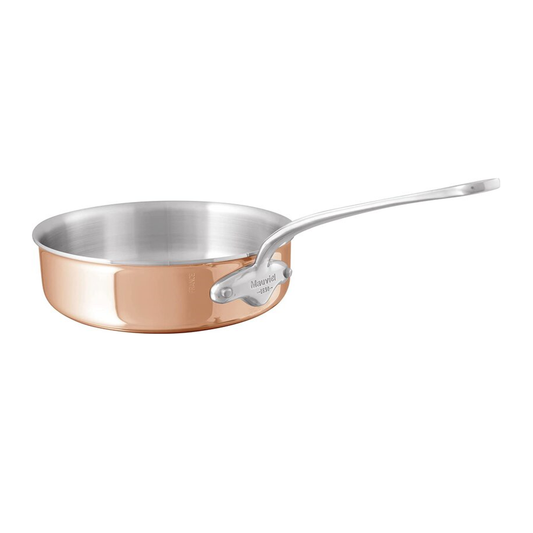 Mauviel M’6 S Induction Copper Saute Pan With Cast Stainless Steel Handle, 3.2-Qt