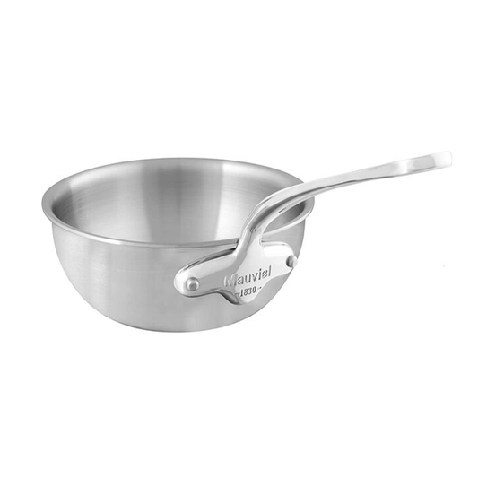 Mauviel M'URBAN 3 Curved Splayed Saute Pan With Cast Stainless Steel Handle, 3.4-Qt