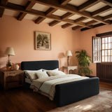 Sloan Velvet Bed: Luxurious Contemporary Design with Curved Headboard for Stunning Bedroom Makeover