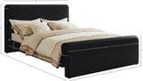 Sloan Velvet Bed: Luxurious Contemporary Design with Curved Headboard for Stunning Bedroom Makeover