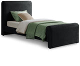 Sloan Velvet Bed: Luxurious Contemporary Design with Curved Headboard for Stunning Bedroom Makeover