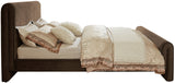 Sloan Velvet Bed: Luxurious Contemporary Design with Curved Headboard for Stunning Bedroom Makeover