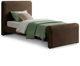 Sloan Velvet Bed: Luxurious Contemporary Design with Curved Headboard for Stunning Bedroom Makeover