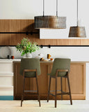 South 28.5" Modern Upholstered Bar Stool (Set of 2)