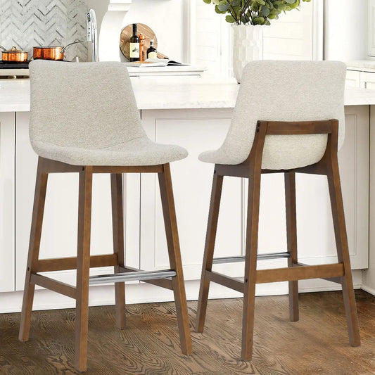 South 28.5" Modern Upholstered Bar Stool (Set of 2)