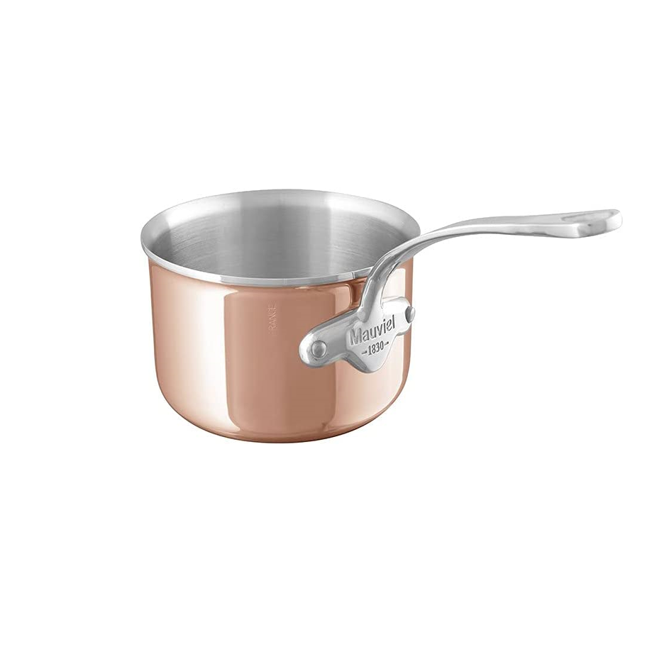 Mauviel M'6 S Induction Copper Sauce Pan With Cast Stainless Steel Handle, 2.6-Qt