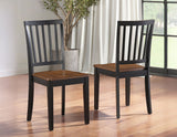 Joplin Solid Wood Farmhouse Chair, Walnut and Ebony Finish