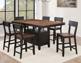 Bermuda 60-80" Storage Counter Table with 20" Leaf