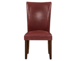 Hartford Vegan Leather Side Chair, Red