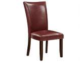 Hartford Vegan Leather Side Chair, Red