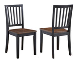Joplin Solid Wood Farmhouse Chair, Walnut and Ebony Finish