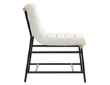 Nicco 20" Side Chair, Eggshell Polyester Fabric