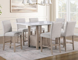 Taylor Faux Marble Top 60" Storage Counter Table
