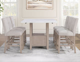 Taylor Faux Marble Top 60" Storage Counter Table