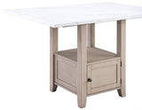 Taylor Faux Marble Top 60" Storage Counter Table