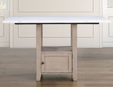 Taylor Faux Marble Top 60" Storage Counter Table