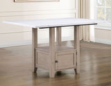 Taylor Faux Marble Top 60" Storage Counter Table