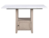 Taylor Faux Marble Top 60" Storage Counter Table
