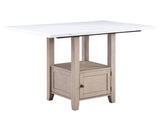 Taylor Faux Marble Top 60" Storage Counter Table