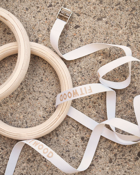 Straps for gym rings | white