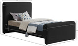 Stylus Boucle Fabric Bed – Modern Curved Headboard Design for Cozy Contemporary Bedrooms